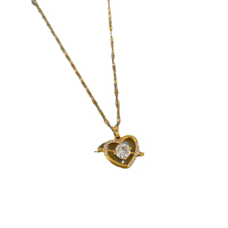 Collier Cœur Flèche Nouvel Amour en Diamant