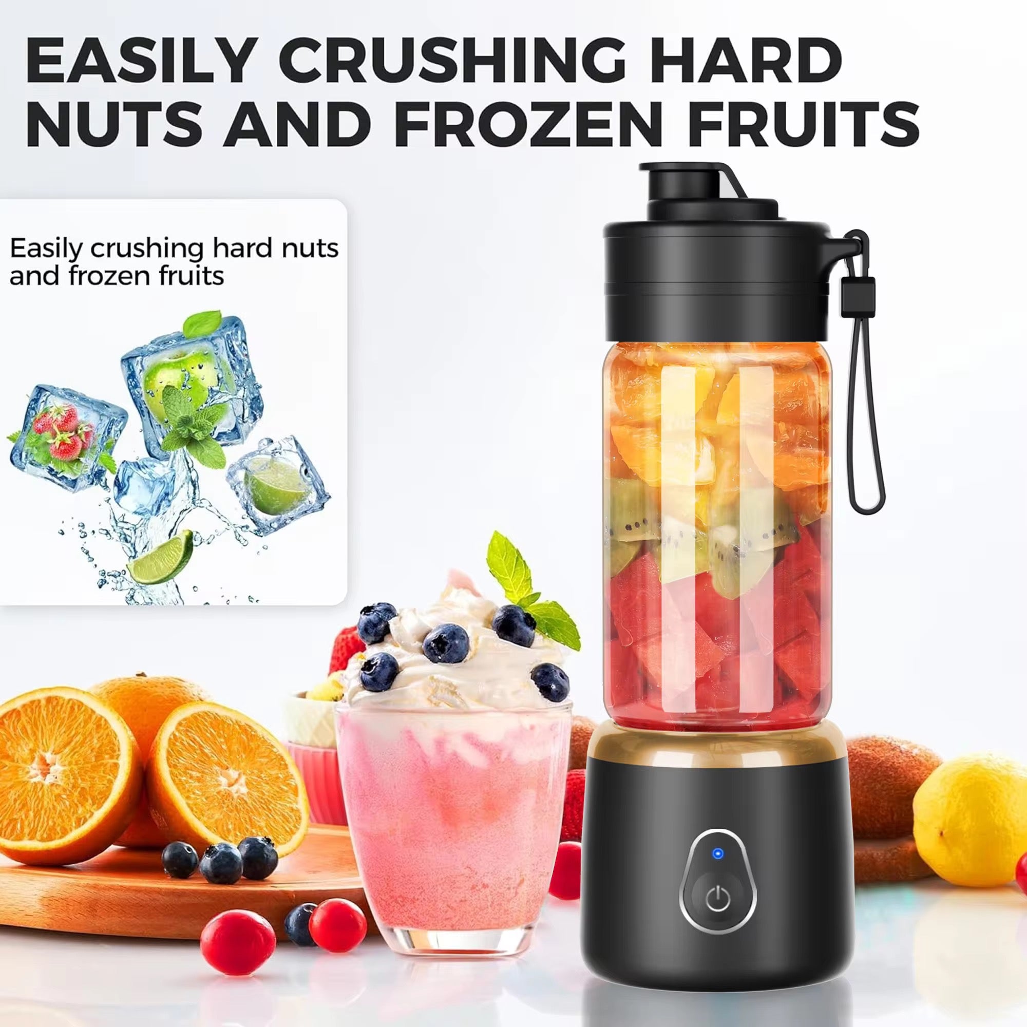 Mini Presse-Agrumes Portable Rechargeable – Blender Sans Fil