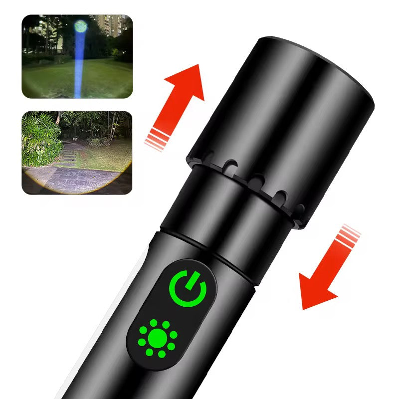 🔦 Lampe Torche LED Rechargeable Multifonction – Éclairage Ultra Puissant + Pow