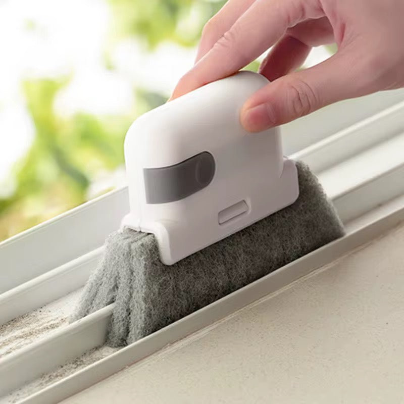 Lot de 03 Brosse Nettoyante 2-en-1 pour Rails et Fenêtres
