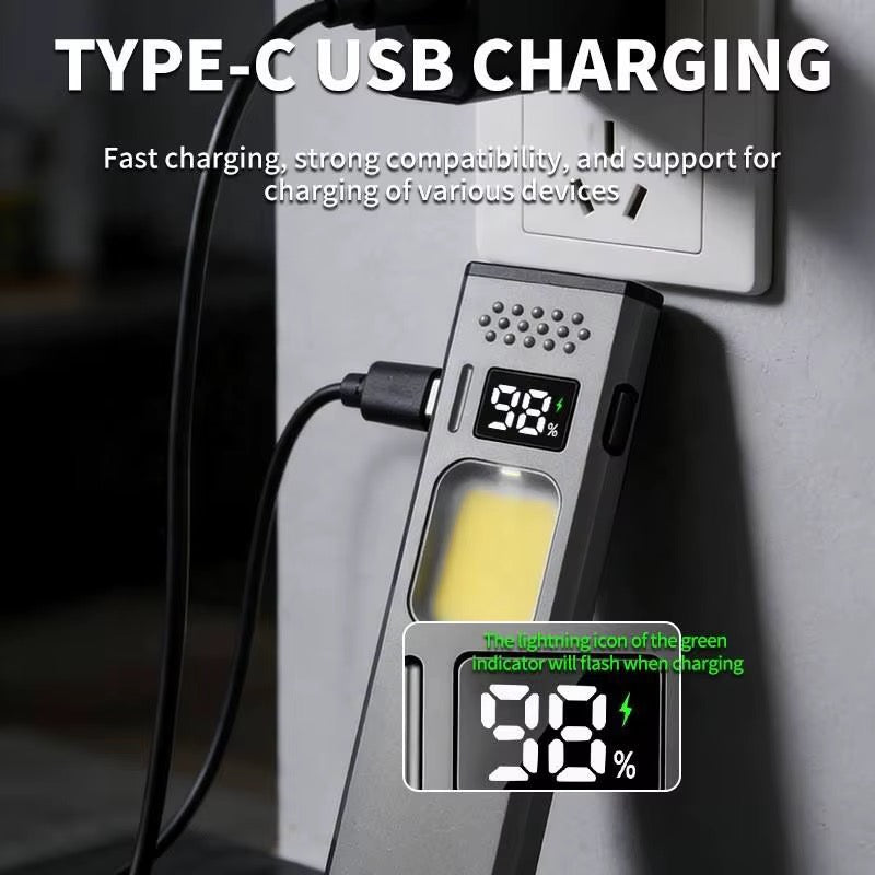 Lampe Torche Magnétique LED COB Ultra-Puissante Rechargeable – Éclairage 360°