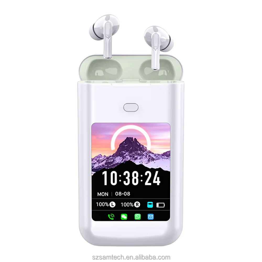 SE-TWO Smart TWS – Écouteurs Bluetooth avec Écran Tactile & Power Ban