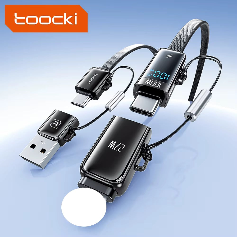 ⚡ Câble Toocki 4-en-1 – Charge Rapide 100W