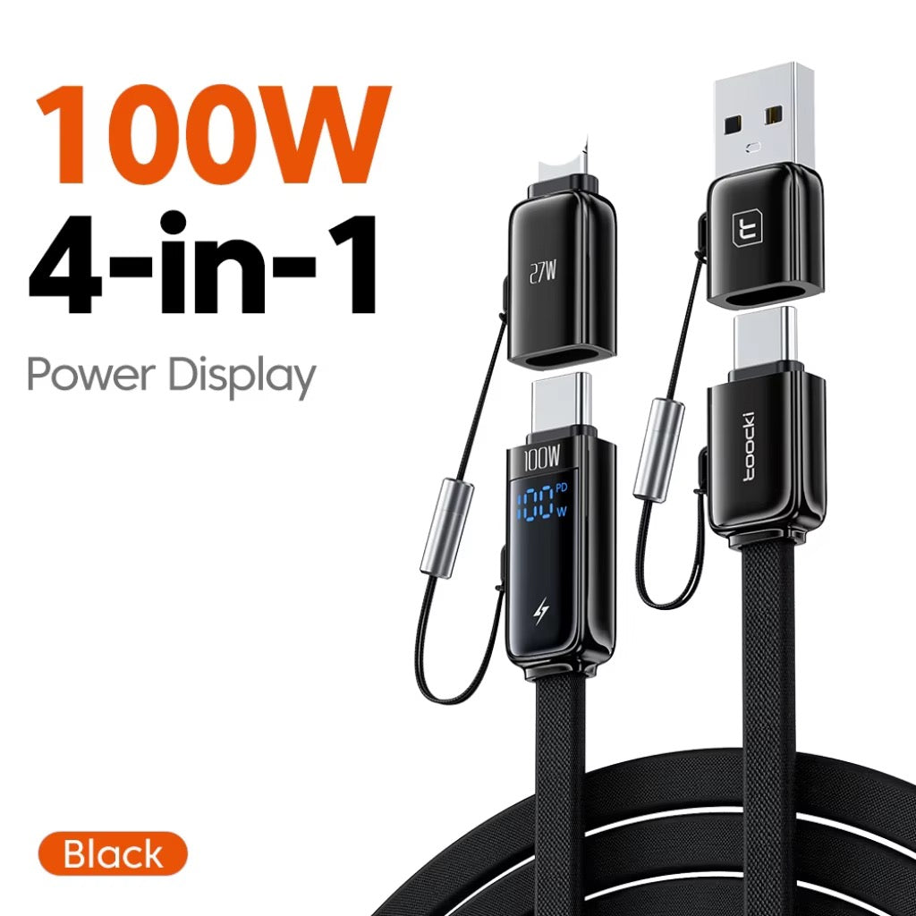 ⚡ Câble Toocki 4-en-1 – Charge Rapide 100W